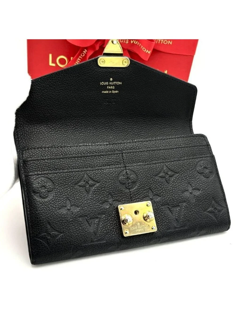 Louis Vuitton Portefeuille Sarah Metis Empreinte Black Wallet - Picture 3 of 10